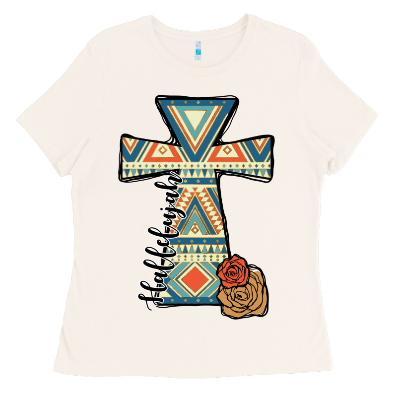 Halleluljah Aztec Cross Ladies Tee by JahusDesignShop | Teevron