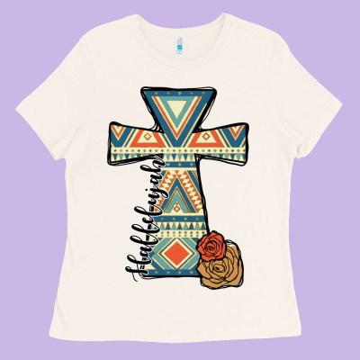 Halleluljah Aztec Cross Ladies Tee Designed By Jahusdesignshop