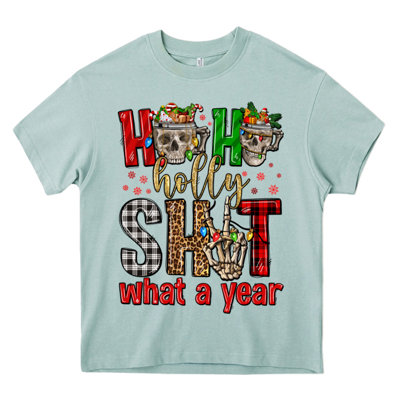 Ho Ho Holly Shit What A Year Heavy Core Tee by FaDigitalArtStudio | Teevron