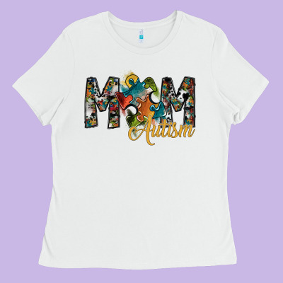 Mom Autism Ladies Tee Designed By Sublimationcraftshop