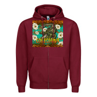 Burgundy louisiana alligator tumbler Zipper Hoodie - BarkalooDesign
