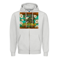 Dove Grey louisiana alligator tumbler Zipper Hoodie - BarkalooDesign