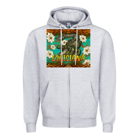 Heather Grey louisiana alligator tumbler Zipper Hoodie - BarkalooDesign