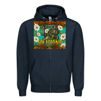 Navy louisiana alligator tumbler Zipper Hoodie - BarkalooDesign