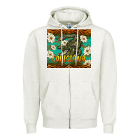 Oatmeal Heather louisiana alligator tumbler Zipper Hoodie - BarkalooDesign