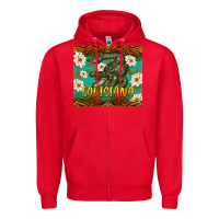 Red louisiana alligator tumbler Zipper Hoodie - BarkalooDesign