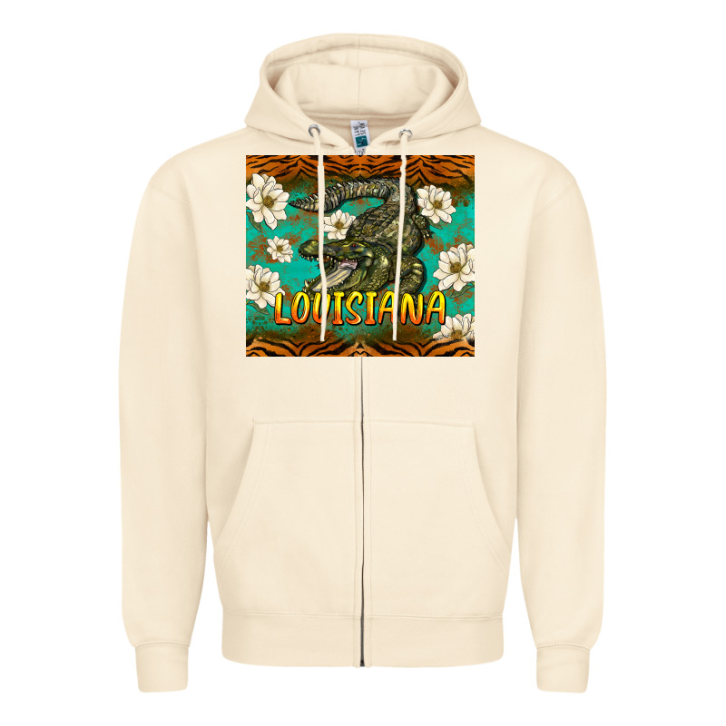 Louisiana Alligator Tumbler Zipper Hoodie by BarkalooDesign | Teevron