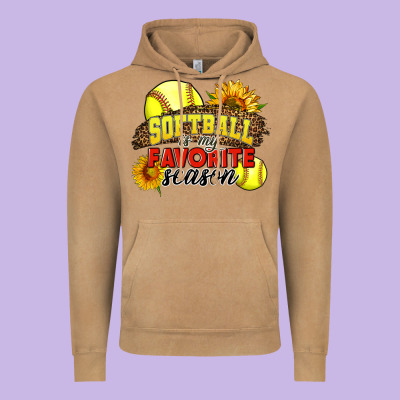 Softball Is My Favorite Season Vintage Hoodie Designed By Lillyallendesigns