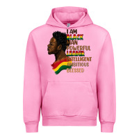 Fuchsia Pink I am black man Urban Hoodie - FaDigitalArtStudio