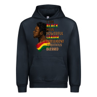 Navy I am black man Urban Hoodie - FaDigitalArtStudio