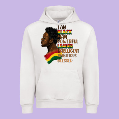 I Am Black Man Urban Hoodie Designed By Fadigitalartstudio