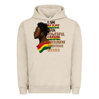 Pigment French Oak I am black man Urban Hoodie - FaDigitalArtStudio