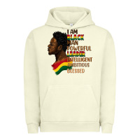 Pigment Pistachio I am black man Urban Hoodie - FaDigitalArtStudio