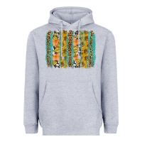 Heather Grey Fall sunflower brushstrokes Heavyweight Hoodie - NancyCooperArtShop
