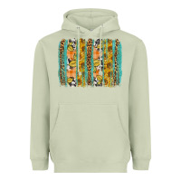Matcha Fall sunflower brushstrokes Heavyweight Hoodie - NancyCooperArtShop