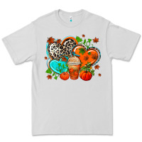 Dove Grey western leopard  fall   hearts Premium Tee - AdoDesignShop