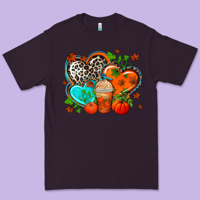 Western Leopard  Fall   Hearts Premium Tee Designed By Adodesignshop