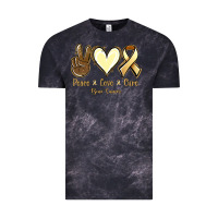 Cloud Black Peace Love Cure Bone Cancer Vintage Tee - Jasminsmagicworld