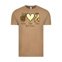 Vintage Coffee Peace Love Cure Bone Cancer Vintage Tee - Jasminsmagicworld