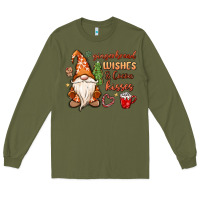 Army Green gingerbread wishes cocoa kisses Long Sleeve Tee - MaliasSmallBusiness