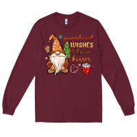 Burgundy gingerbread wishes cocoa kisses Long Sleeve Tee - MaliasSmallBusiness