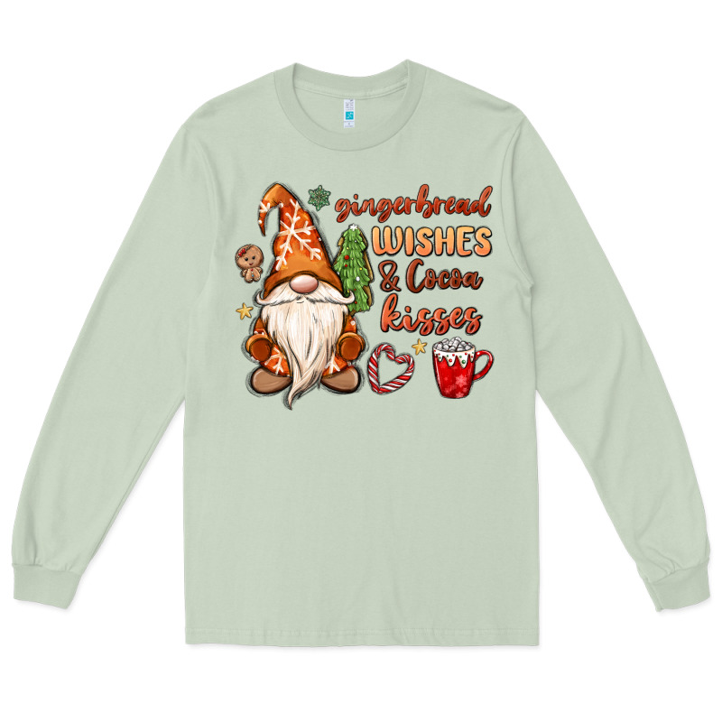 Gingerbread Wishes Cocoa Kisses Long Sleeve Tee by MaliasSmallBusiness | Teevron
