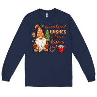 Navy gingerbread wishes cocoa kisses Long Sleeve Tee - MaliasSmallBusiness