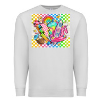 Dove Grey retro summer Premium Sweatshirt - TumblerDesignByShophia