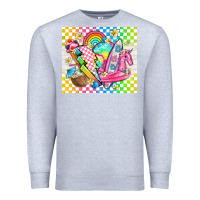 Heather Grey retro summer Premium Sweatshirt - TumblerDesignByShophia