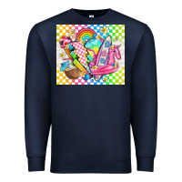 Navy retro summer Premium Sweatshirt - TumblerDesignByShophia