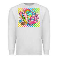 Oatmeal Heather retro summer Premium Sweatshirt - TumblerDesignByShophia