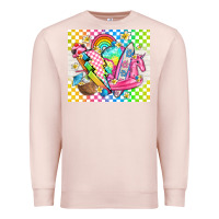 Pale Pink retro summer Premium Sweatshirt - TumblerDesignByShophia