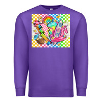 Purple retro summer Premium Sweatshirt - TumblerDesignByShophia