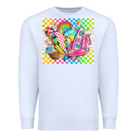 White retro summer Premium Sweatshirt - TumblerDesignByShophia
