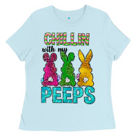 Baby Blue Chillin with my peeps Ester Day Ladies Tee - Neo Western
