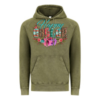 Vintage Olive happy easter western floral serape leopard Vintage Hoodie - Jasminsmagicworld