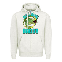Oatmeal Heather reel cool daddy Zipper Hoodie - Jasminsmagicworld