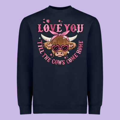 Love You Till The Cows Come Home Heavyweight Sweatshirt Designed By Maliassmallbusiness