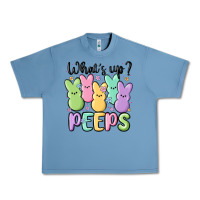 Pebble Blue what's up peeps Urban Heavy Tee - MaliasSmallBusiness