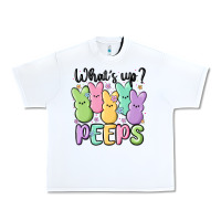 White what's up peeps Urban Heavy Tee - MaliasSmallBusiness