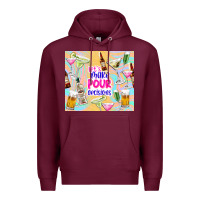 Burgundy let's make pour decisions Premium Hoodie - TumblerDesignByShophia