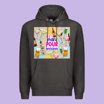 Let's Make Pour Decisions Premium Hoodie Designed By Tumblerdesignbyshophia