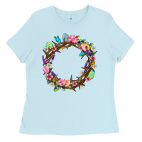 Baby Blue Crown of thorns Easter Day Ladies Tee - Neo Western