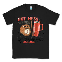 Black hot mess always stressed baseball mama stanley cup Classic Tee - MaliasSmallBusiness