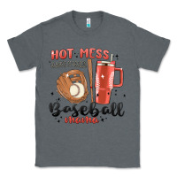 Charcoal Heather hot mess always stressed baseball mama stanley cup Classic Tee - MaliasSmallBusiness