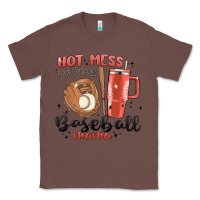 Chestnut hot mess always stressed baseball mama stanley cup Classic Tee - MaliasSmallBusiness