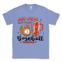 Colony Blue hot mess always stressed baseball mama stanley cup Classic Tee - MaliasSmallBusiness
