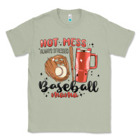 Matcha hot mess always stressed baseball mama stanley cup Classic Tee - MaliasSmallBusiness