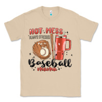 Mushroom hot mess always stressed baseball mama stanley cup Classic Tee - MaliasSmallBusiness
