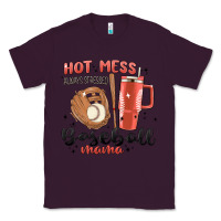 Plum hot mess always stressed baseball mama stanley cup Classic Tee - MaliasSmallBusiness